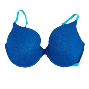 Victoria's Secret Uplift Semi Demi T-Shirt Bra 34DD Turquoise
